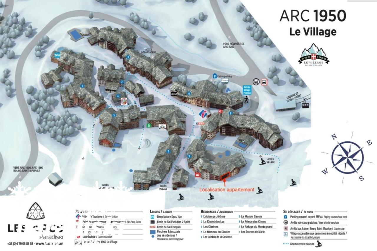 Arc 1950 - Exposition Sud - Vue Pistes De Skis & Montagnes Apartment Les Arcs  Ngoại thất bức ảnh